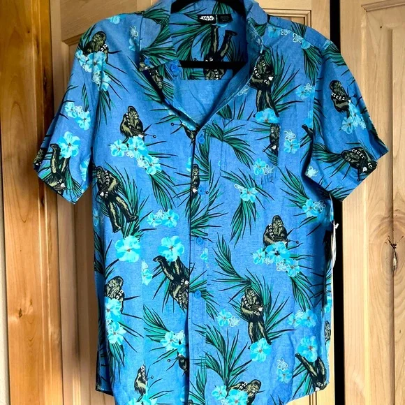 Star Wars Ss button up Chewbacca SZ small - Picture 3 of 6